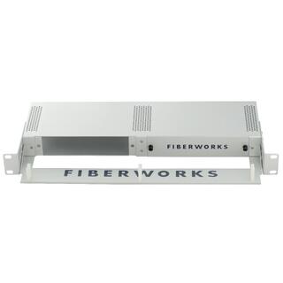 Fiberworks 19"  1U chassis for two modules, with one blanking plate